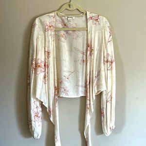 Billabong floral wrap long sleeve top